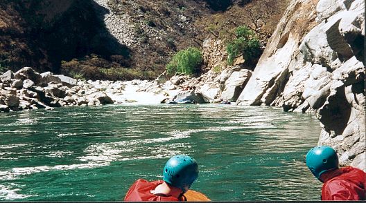 Approaching some easy rapids...well, it looks like it from here!